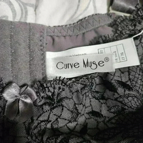 Curve muse no underwire purple and black lace bra! - Picture 2 of 6